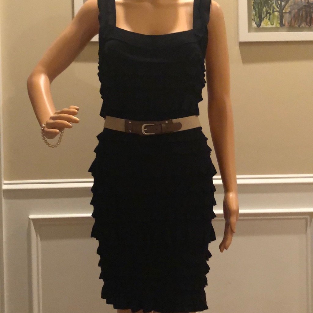 Ali Ro Black Ruffle Dress